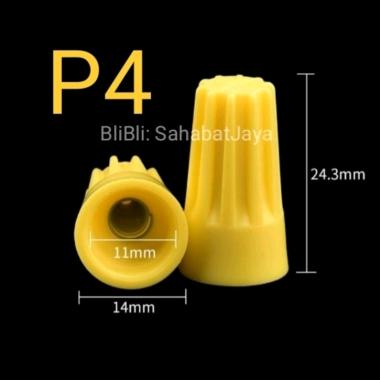 Lasdop 1mm P1 Abu-Abu / Lasdop 4mm P4 Kuning / Lasdop 6mm P6 Merah / Wire connector / sambungan kabe