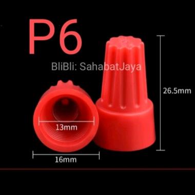 Lasdop 1mm P1 Abu-Abu / Lasdop 4mm P4 Kuning / Lasdop 6mm P6 Merah / Wire connector / sambungan kabe