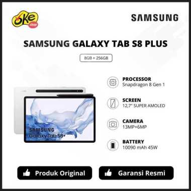 Samsung Galaxy Tab S8 Plus 5G Tablet (8/256GB) Silver