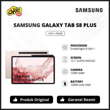 Samsung Galaxy Tab S8 Plus 5G Tablet (8/256GB) Pink Gold