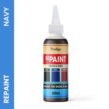 CAT SEPATU 60ml CANVAS SUEDE NUBUCK WATERBASED PAINT - PERAWATAN SEPATU CAT NAVY WATERBASED