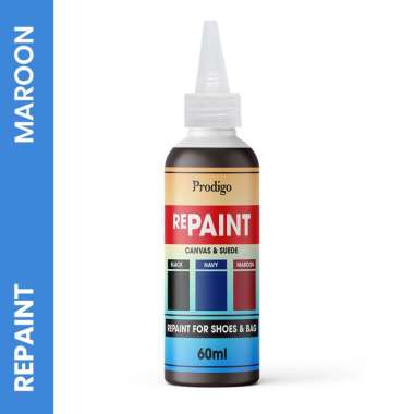 CAT SEPATU 60ml CANVAS SUEDE NUBUCK WATERBASED PAINT - PERAWATAN SEPATU CAT MAROON WATERBASE