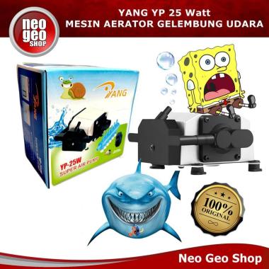 YANG YP 25 watt yp25w 25w aerator mesin gelembung udara kolam aquarium