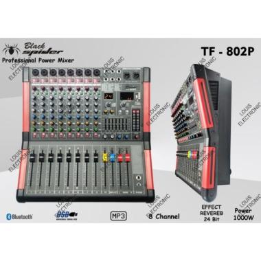 Professional Power Mixer BLACK SPIDER TF 802P TF802P 8Channel ORIGINAL