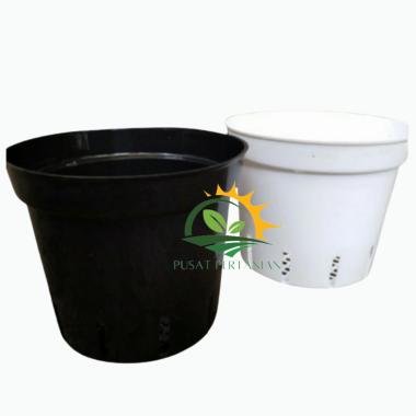 POT ANGGREK CATTELYA pot plastik lubang pot bunga pot gantung anggrek 17cm hitam