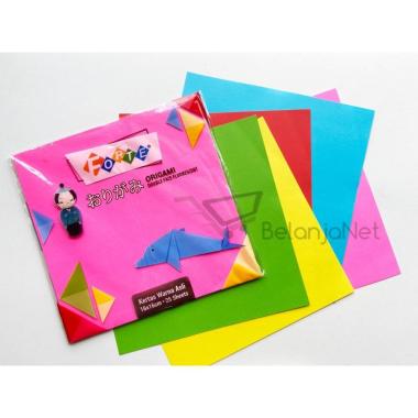 Kertas Lipat | Kertas Origami 2 sisi Ukuran Besar 16x16 cm | 25 lembar