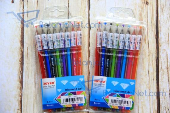 Pen Gel Warna Joyko Diamond Art 0.5mm 8 Warna GPC-309S