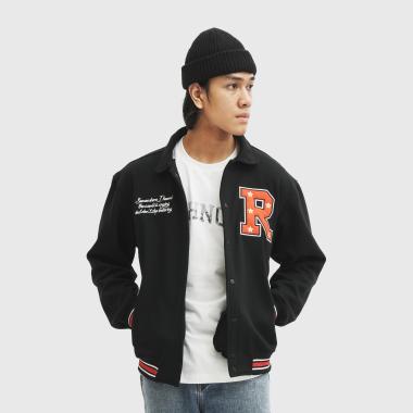 Roughneck VB015 Black Star R Varsity Jacket Black S