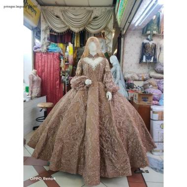 Baju pakaian gaun pengantin busana pernikahan wanita gown dress wedding dress muslim perempuan hijab