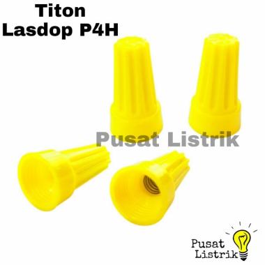 Lasdop Putar 4MM Titon Sambungan Kabel Putar Kuning (Per Pack)