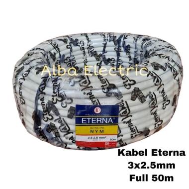Kabel ETERNA 3x2.5mm NYM (Kawat Tembaga) 50 Meter Kabel ETERNA 3x2,5