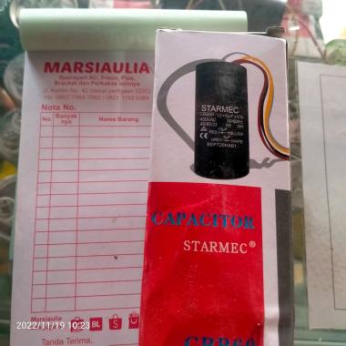 kapasitor mesin cuci 14 + 5uf capasitor kabel starmec 14uf+5