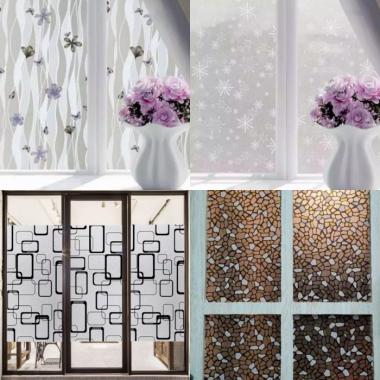 sticker kaca film jendela lebar122 warna Sanblast Buram