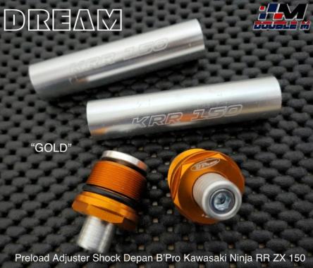 Preload Stelan Shock Depan Bpro Kawasaki Ninja KRR RR 150 warna BLACK