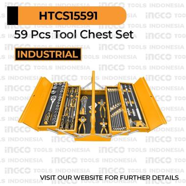 Mechanical Tool Kit Set 59 Pcs INGCO HTCS15591 / Box Kotak Perkakas Tingkat