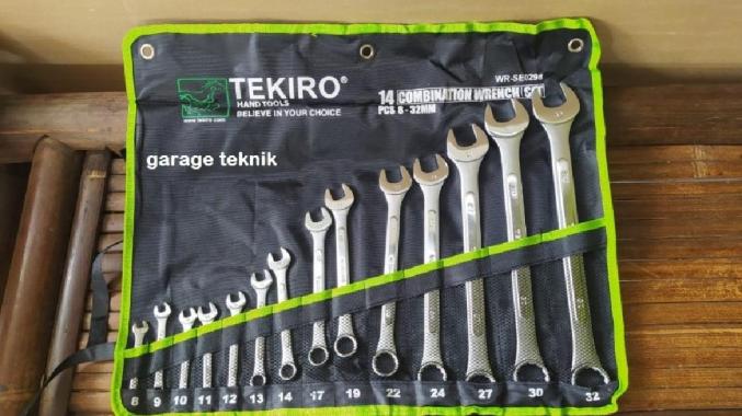 Kunci Ring Pass kombinasi Tekiro 1 set 14 pcs 8-32mm - Kunci ring pass