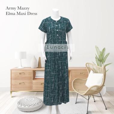 Daster Lunaci Elma Maxi Dress army mazzy XXL