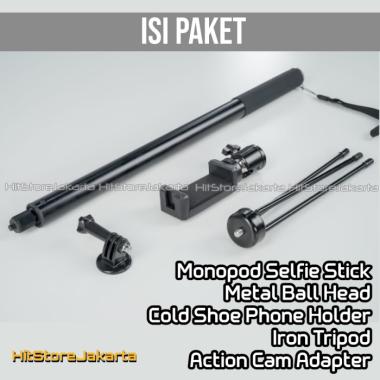 1.5M SELFIE STICK INSTA360 MONOPOD GOPRO TONGSIS HP PANJANG 2 METER 2 Meter