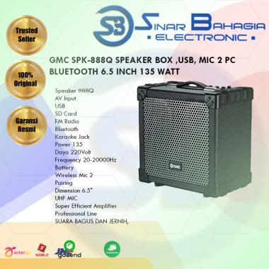 GMC SPK-888Q SPEAKER BOX ,USB, MIC 2 PC BLUETOOTH 6.5 INCH 135 WATT (NEW) (KHUSUS BANDUNG)