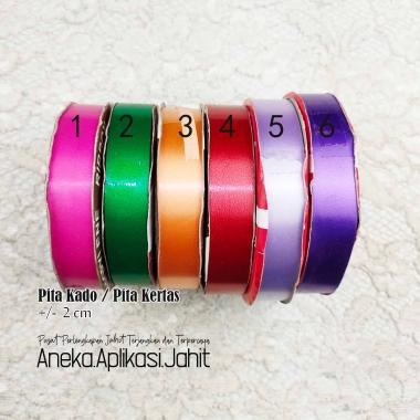 1 GULUNG PITA KADO 2CM / PITA JEPANG 3/4" / PITA KERTAS 18MM / PITA PLASTIK POLOS HIJAU MUDA