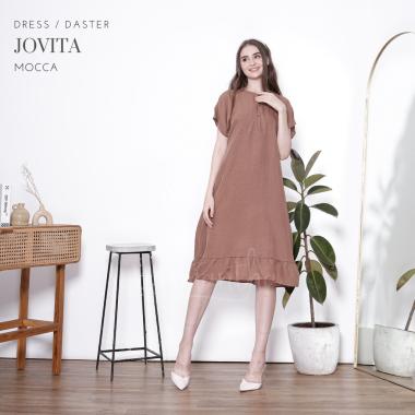Dress / Daster Airflow Crinkle Rampel Jovita Mocca