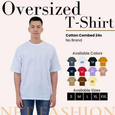 KAOS POLOS OVERSIZE COTTON COMBED 24S OVERSIZED TSHIRT BIG SIZE UNISEX XL