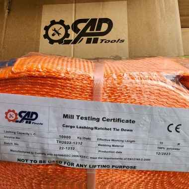 ratchet tie down 3inch 15m TALI PENGIKAT BARANG TRACK BELT cargo 10ton