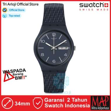SWATCH GN725 Original Swatch LASERATA Jam Tangan Unisex Analog Black Swiss Made