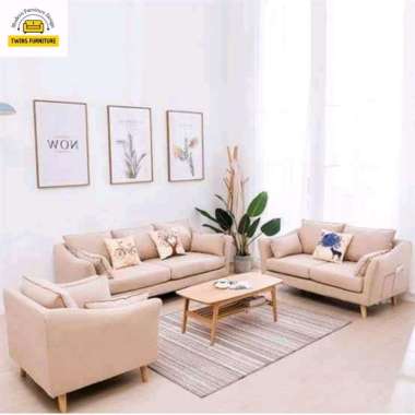 IDEA - SOFA RETRO MINIMALIS FULLSET 321+MEJA