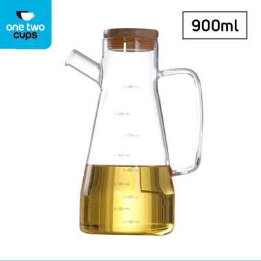 Botol Minyak One Two Cups Borosilicate Glass Oil Pot 900ml