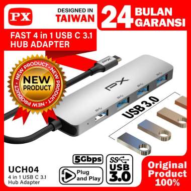 USB Hub Converter Type C 3.1 Macbook Laptop USB 3.0 4 in 1 PX UCH04