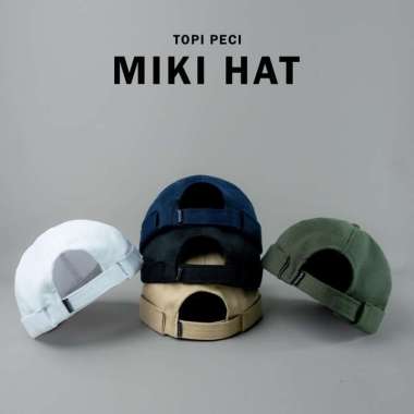 KATSAE - Peci Miki Hat / Topi Peci / Peci Hitam peci putih Polos Kopiah Dewasa PUTIH
