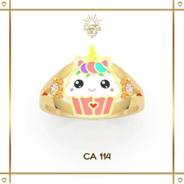 CINCIN ANAK EMAS ASLI KADAR 300 (6K) DAN 700 (16K) CINCIN EMAS ANAK MODEL TERBARU KODE CA 114 16K/70