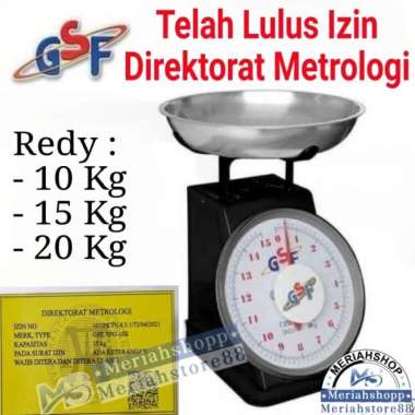 TIMBANGAN BESI ANALOG GSF 10KG 15KG 20KG BUAH DAGANG LAUNDRY DAGING Max 20kg