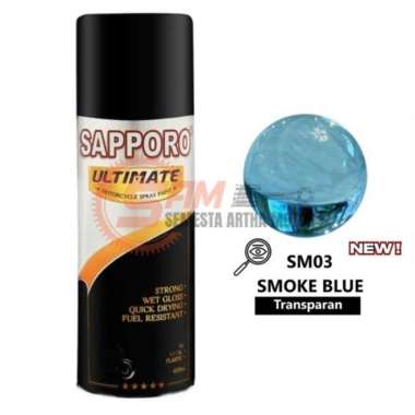 Pilox Sapporo Ultimate Smoke Transparan Cat Semprot Pilok Kaca Mika Blue SM03
