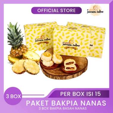 [ 3 BOX ] PAKET BAKPIA BASAH NANAS - BAKPIA JUWARA SATOE