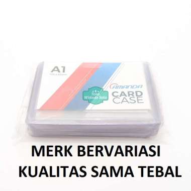 Plastik ID Card Case A1 Name Card Name Tag Landscape - 1 Pack Isi 20 Buah
