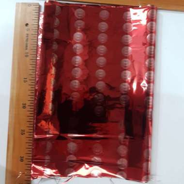 Plastik Kado Hot Stamping Foil Merah Bekas Cetak (Loyang Red) - 1 Ons