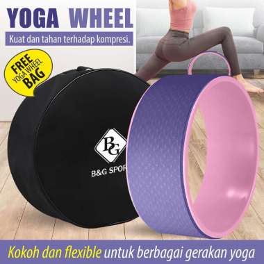 BG SPORT YOGA WHEEL / YOGA RING / ROLLER YOGA PILATES + TAS PURPLE