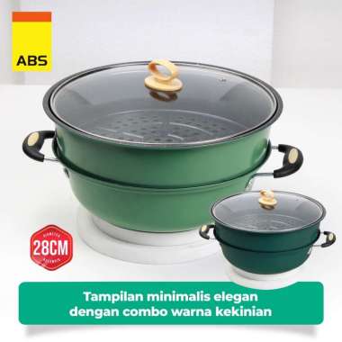 ABS Sinda Panci Pengukus / Panci Steamer 2 Tingkat - Panci 2 in 1 - Sinda Panci Pengukus