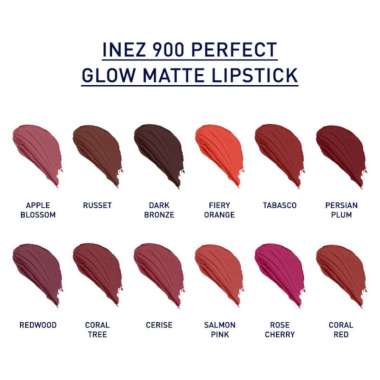 Inez 900 Perfect Glow Matte Lipstick 3.2gr - Lipstik Inez 03. Russet