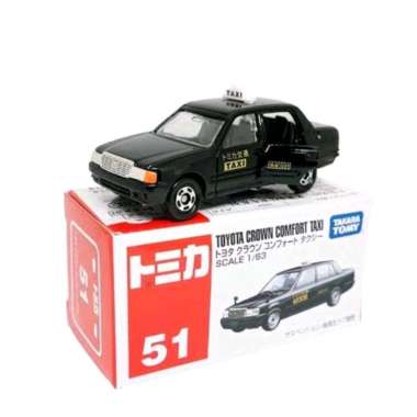 TOMICA TOYOTA CROWN COMFORT TAXI BLACK TAKARA TOMY DIECAST MOBIL TAKSI SEDAN CAR TRANSPORTASI TOYS