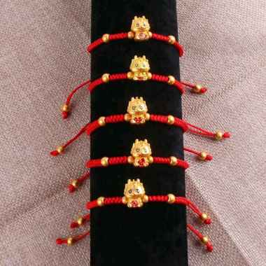 LS Gelang Tali Merah 12 Shio Chinese Zodiak Naga Koin