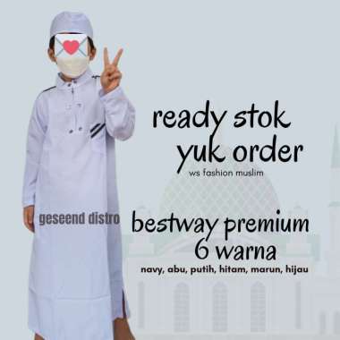 JUBAH ANAK LAKI LAKI GAMIS ANAK LAKI LAKI TERBRU JUBAH ANAK 1-2 tahun putih
