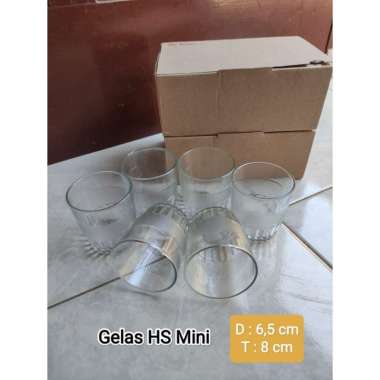 [instant langsung kirim ]Gelas beling mini gelas kaca gelas jadul cangkir jadul isi 6 gelas Instant 
