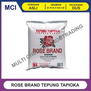 TEPUNG TAPIOKA ROSE BRAND 500 GR - 1 DUS 20 PCS / TEPUNG SAGU KANJI ROSEBRAND