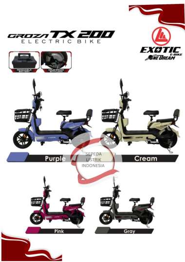 Sepeda Listrik Exotic TX 200 Pink