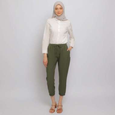 Flamoush Wataru Green Pants Wanita Jogger L