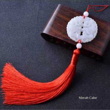 Gantungan Tasel Royal Jade Merah Cabe