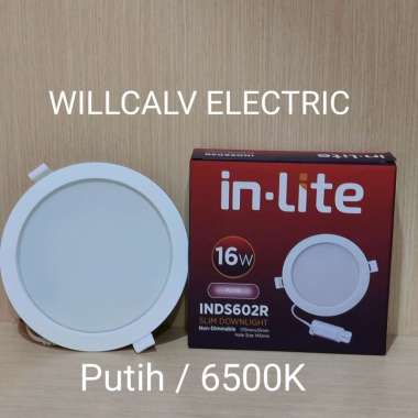Lampu Downlight Led Inlite INDS602R 16W 6 inchi 6500K/4000K/3000K / Lampu Downlight Led Inlite 16W 6